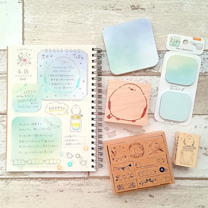 Beverly Irodori Stamp - Shimaenaga Close-up - Rubber Stamps