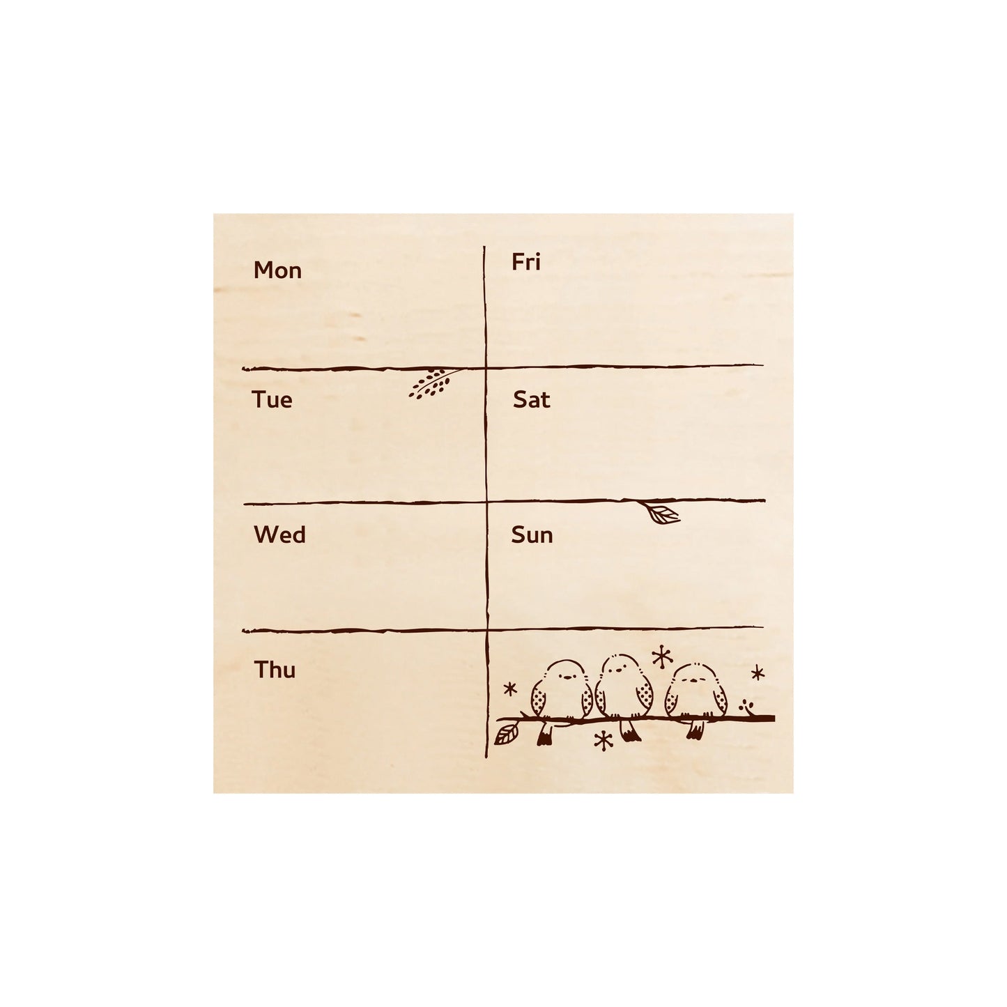 Beverly Irodori Stamp - Shimaenaga Weekly Calendar - Rubber Stamps