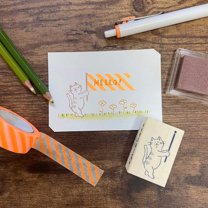Beverly Masute no Aibo Stamp - Cat - Rubber Stamps