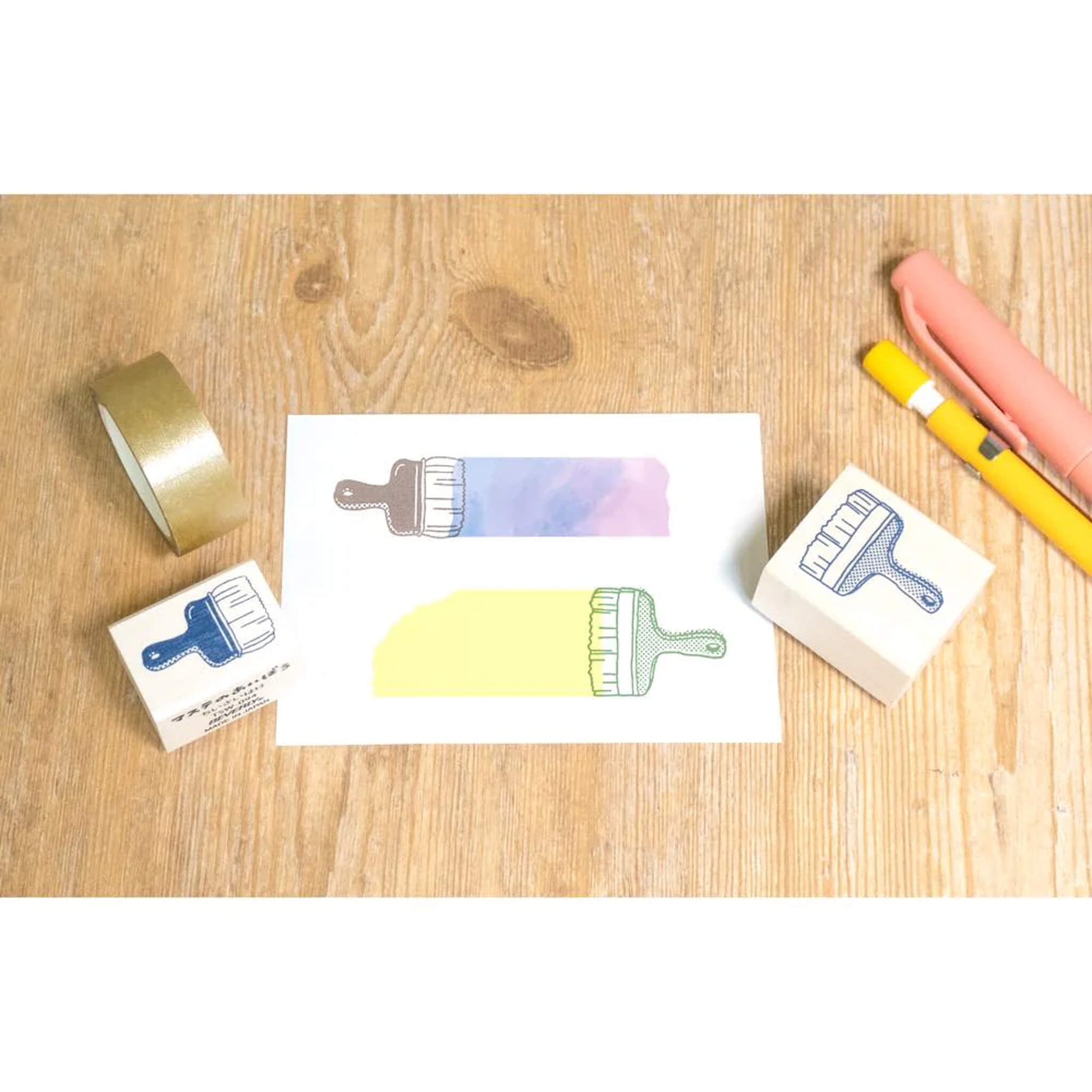 Beverly Masute no Aibo Stamp - Small Brush - Rubber Stamps