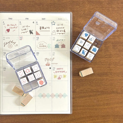 Beverly Mini Stamp Set - One - Point Design - Rubber Stamps