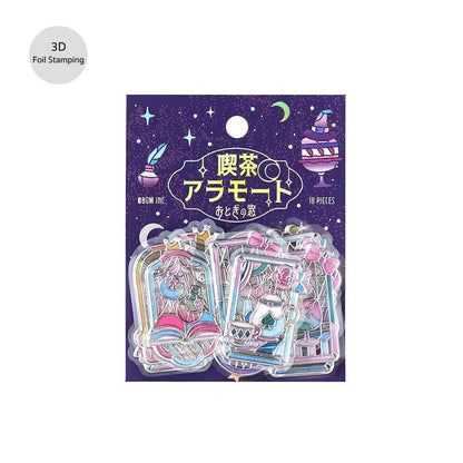 BGM 3D Clear Flake Sticker Café à la Mode・Traveling Windows - Fairy Tale - Flake Stickers