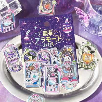 BGM 3D Clear Flake Sticker Café à la Mode・Traveling Windows - Fairy Tale - Flake Stickers