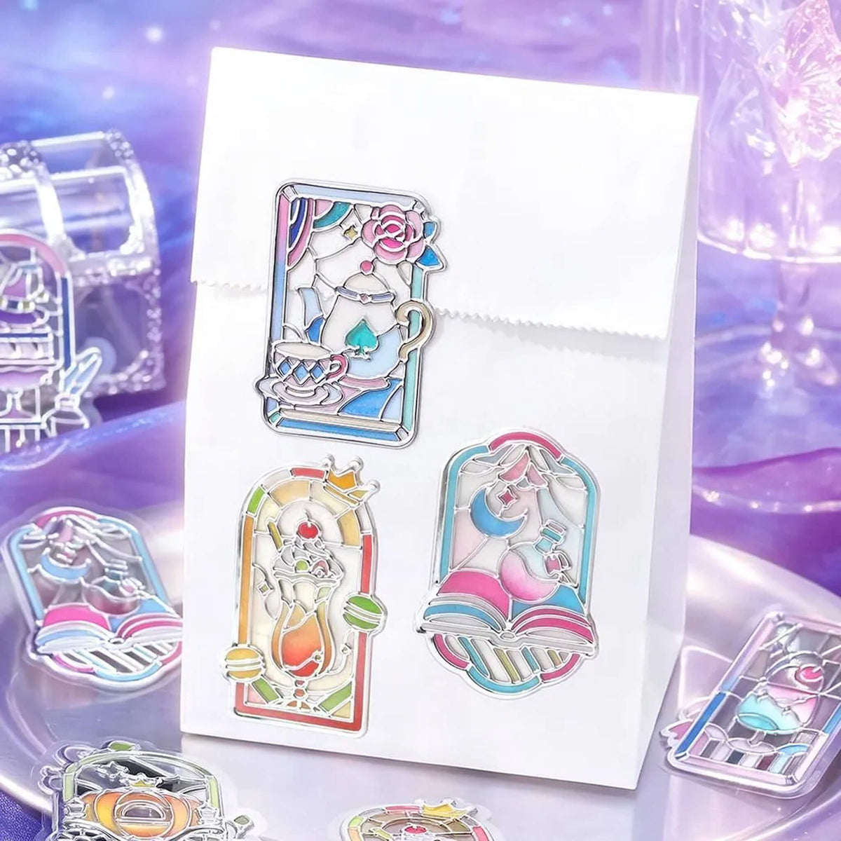 BGM 3D Clear Flake Sticker Café à la Mode・Traveling Windows - Fairy Tale - Flake Stickers