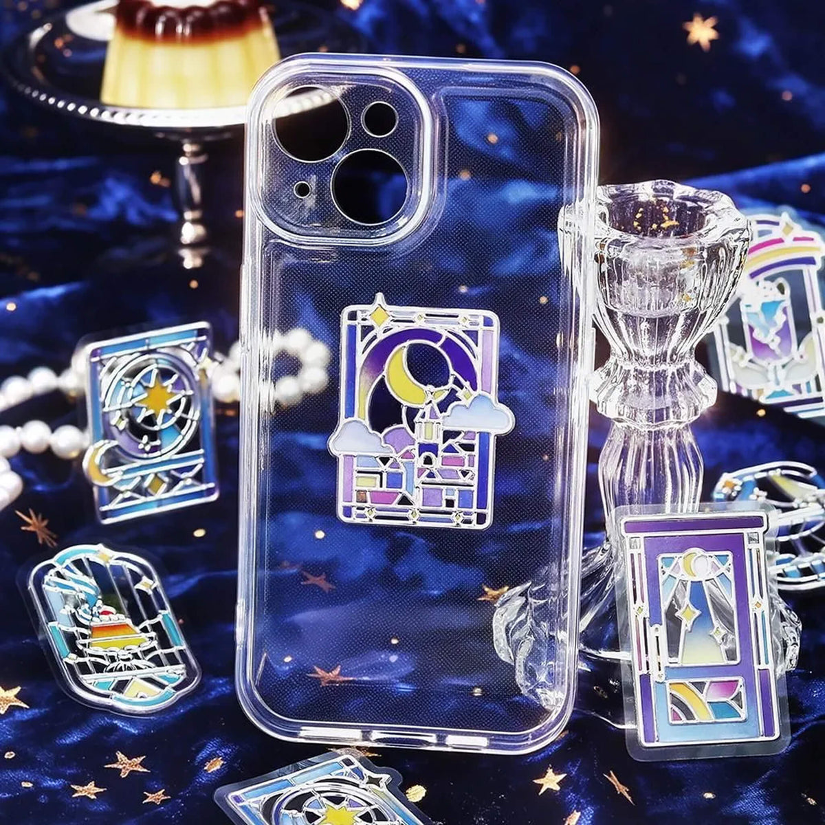 BGM 3D Clear Flake Sticker Café à la Mode・Traveling Windows - Night - Flake Stickers