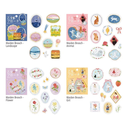 BGM Clear Flake Sticker Maiden Brooch - Animal - Flake Stickers