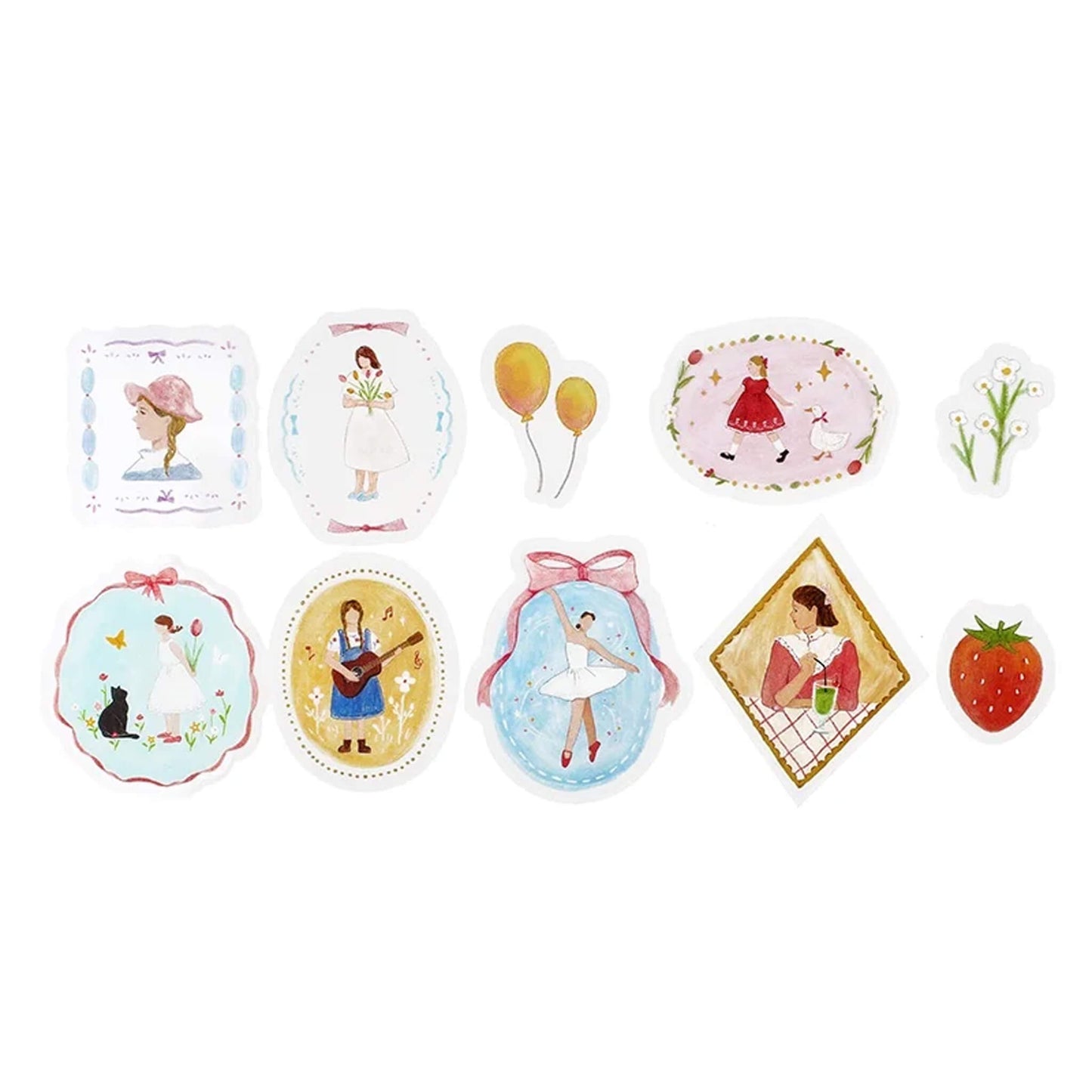 BGM Clear Flake Sticker Maiden Brooch - Girl - Flake Stickers