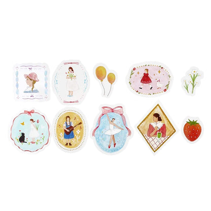 BGM Clear Flake Sticker Maiden Brooch - Girl - Flake Stickers