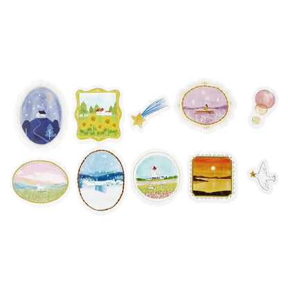 BGM Clear Flake Sticker Maiden Brooch - Landscape - Flake Stickers