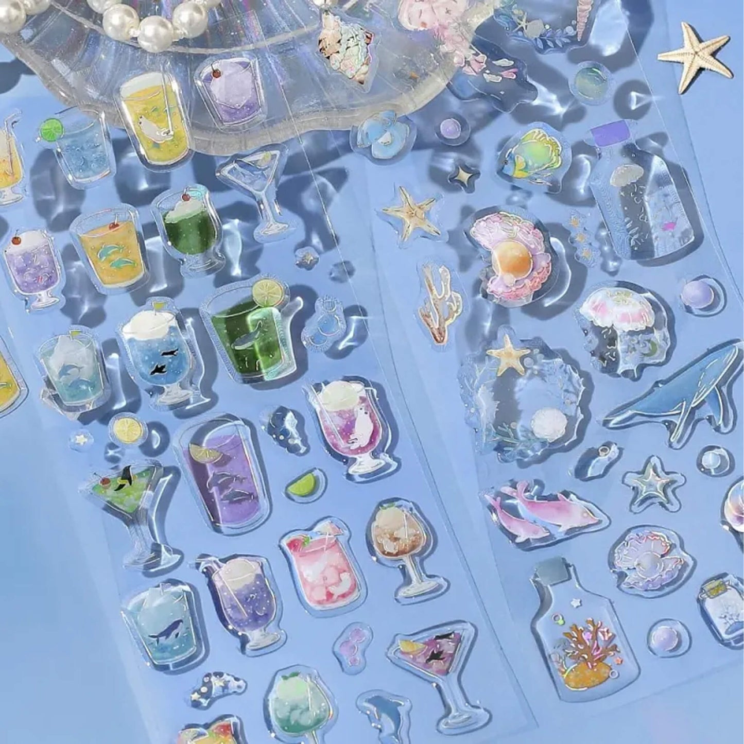 BGM Crystal Seal 2025 Summer Limited - Sparkle in the Waves - Sticker Sheets