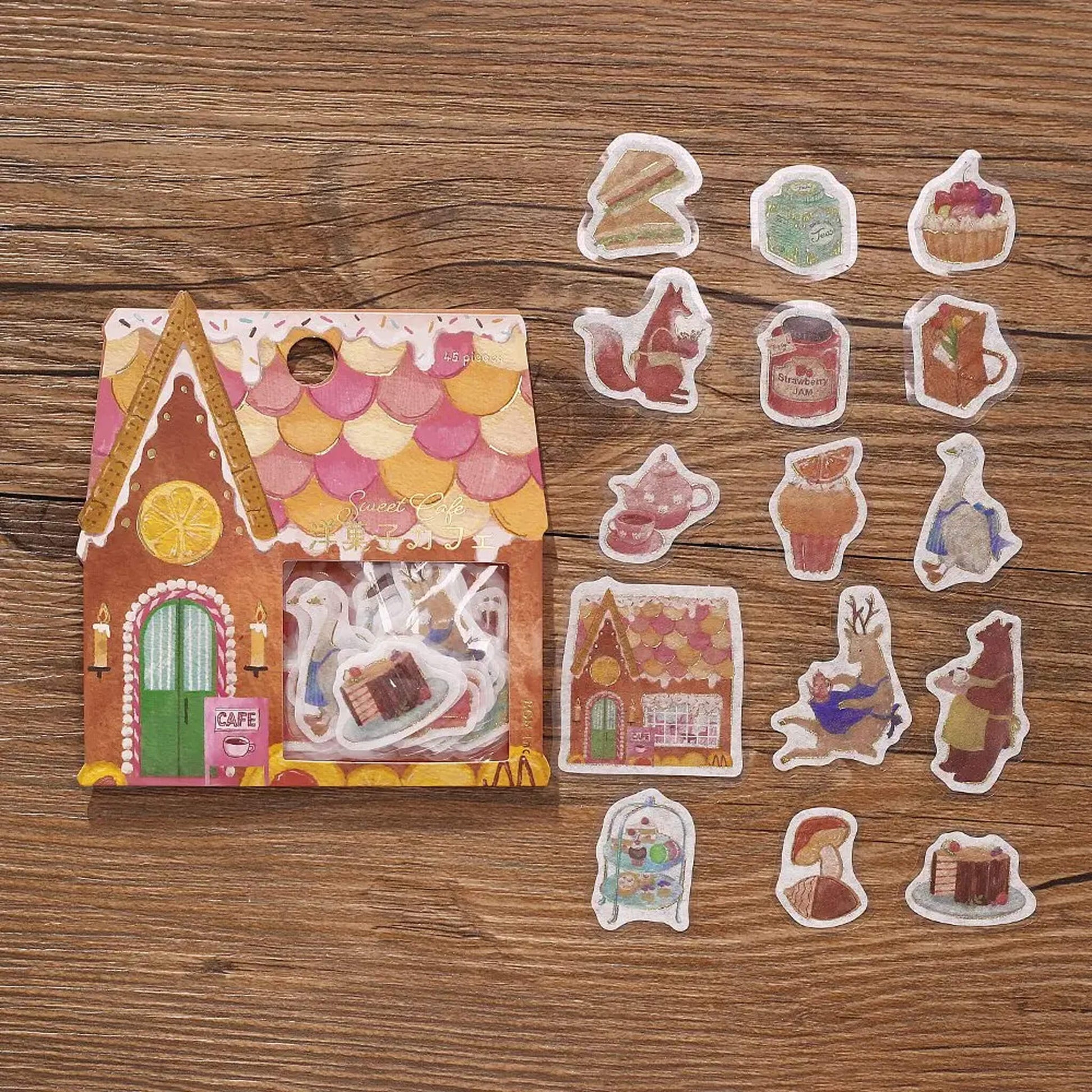 BGM Flake Sticker Fantasy Shopping Street - Western Sweets Café - Flake Stickers