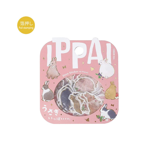 BGM Flake Sticker IPPAI - Rabbits - Flake Stickers