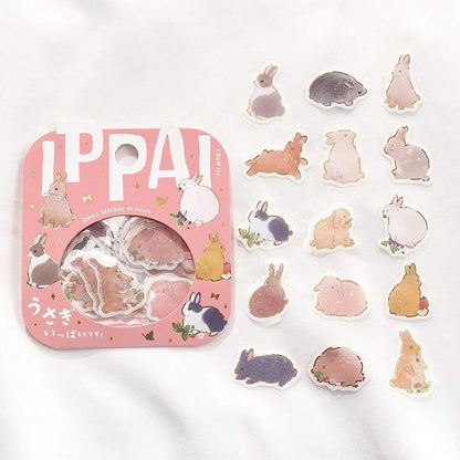 BGM Flake Sticker IPPAI - Rabbits - Flake Stickers