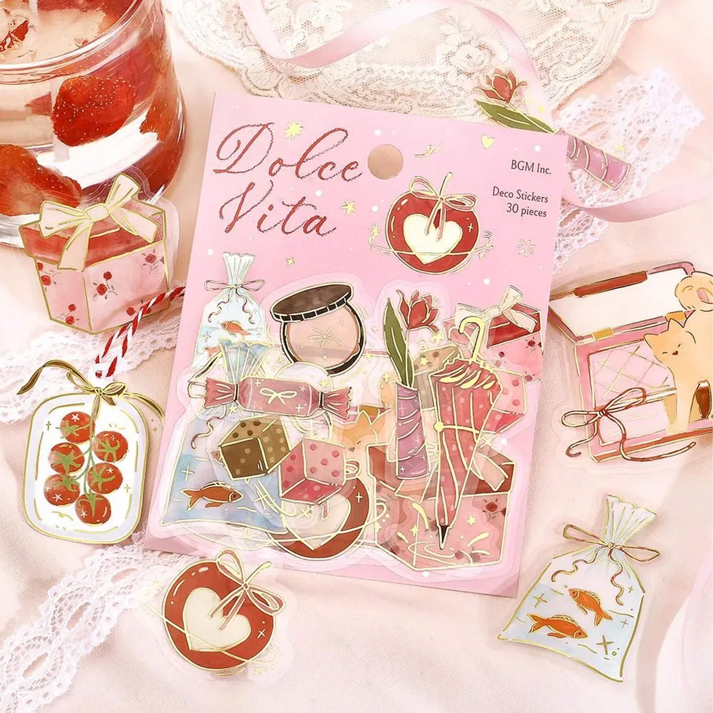 BGM Foil Clear Flake Sticker Dolce Vita - Gift - Giving Day - Flake Stickers