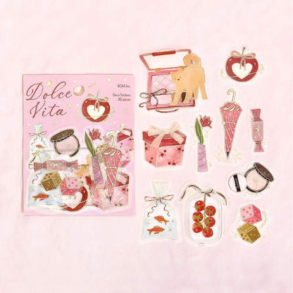 BGM Foil Clear Flake Sticker Dolce Vita - Gift - Giving Day - Flake Stickers