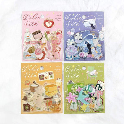 BGM Foil Clear Flake Sticker Dolce Vita - Gift - Giving Day - Flake Stickers
