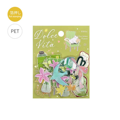 BGM Foil Clear Flake Sticker Dolce Vita - Happy Letter - Flake Stickers