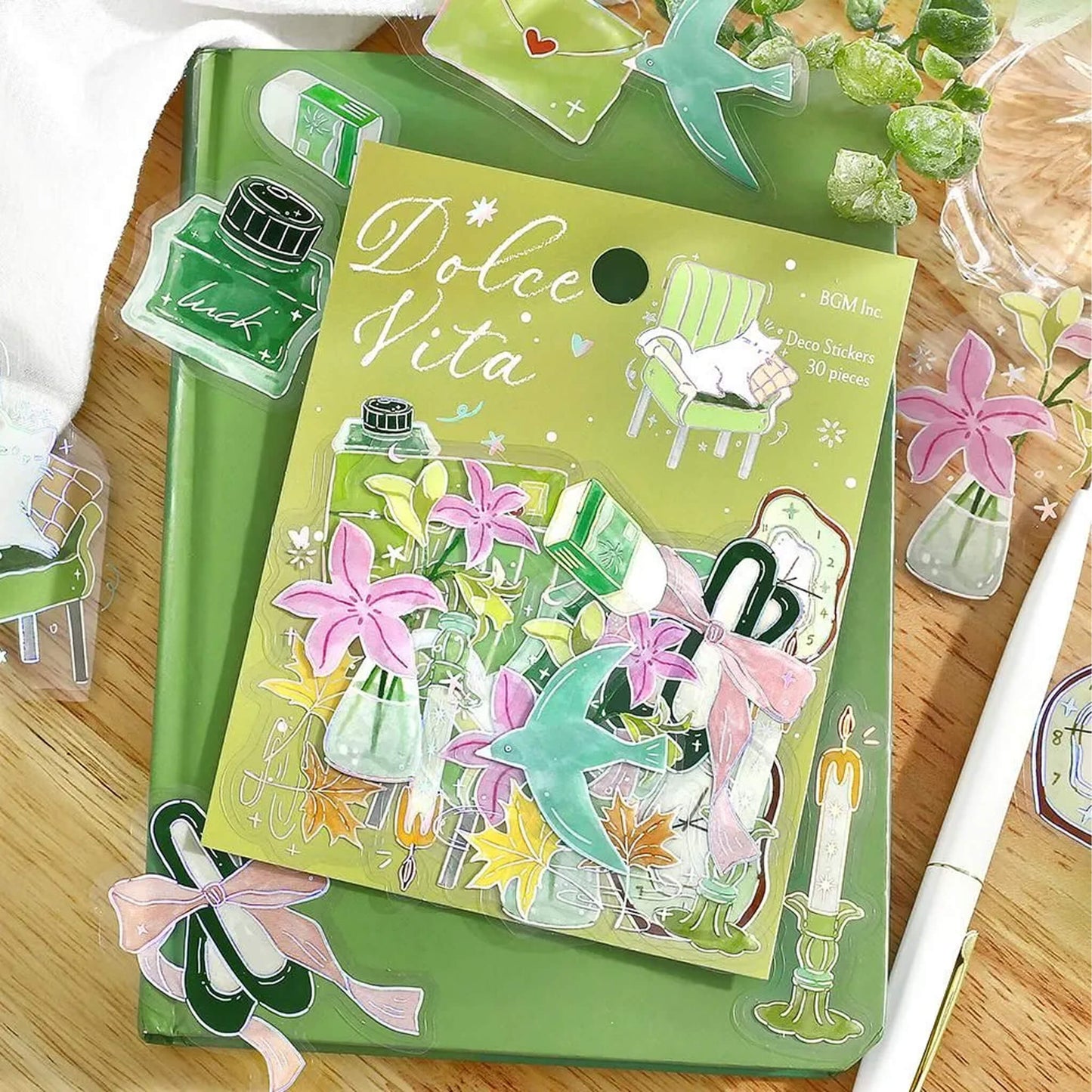 BGM Foil Clear Flake Sticker Dolce Vita - Happy Letter - Flake Stickers