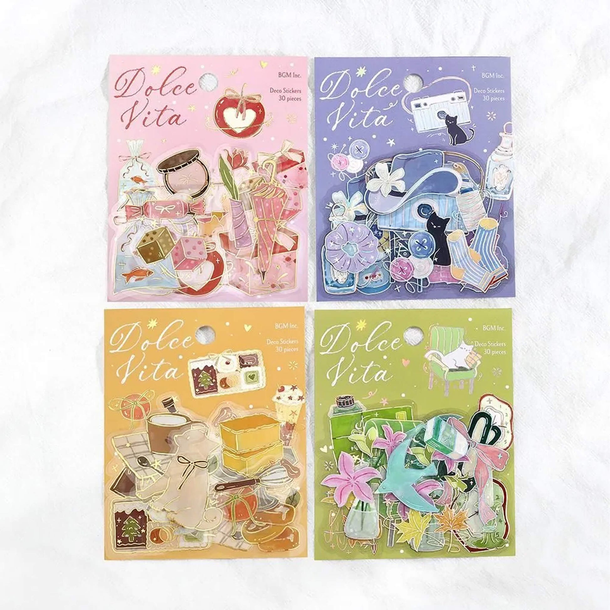 BGM Foil Clear Flake Sticker Dolce Vita - Happy Letter - Flake Stickers