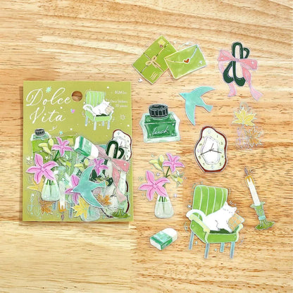 BGM Foil Clear Flake Sticker Dolce Vita - Happy Letter - Flake Stickers