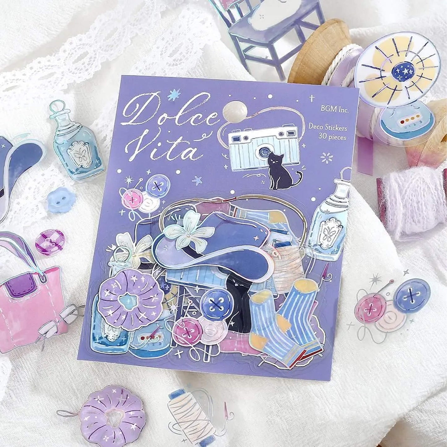 BGM Foil Clear Flake Sticker Dolce Vita - Little Moments - Flake Stickers
