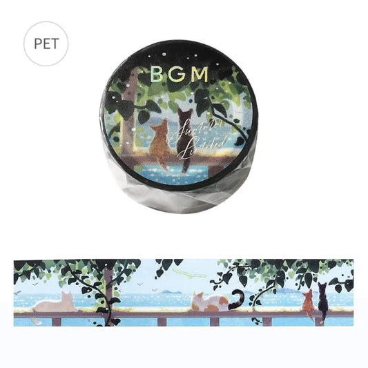 BGM Foil Clear Tape 2025 Summer Limited - Cat Under the Pergola - PET Film Tapes