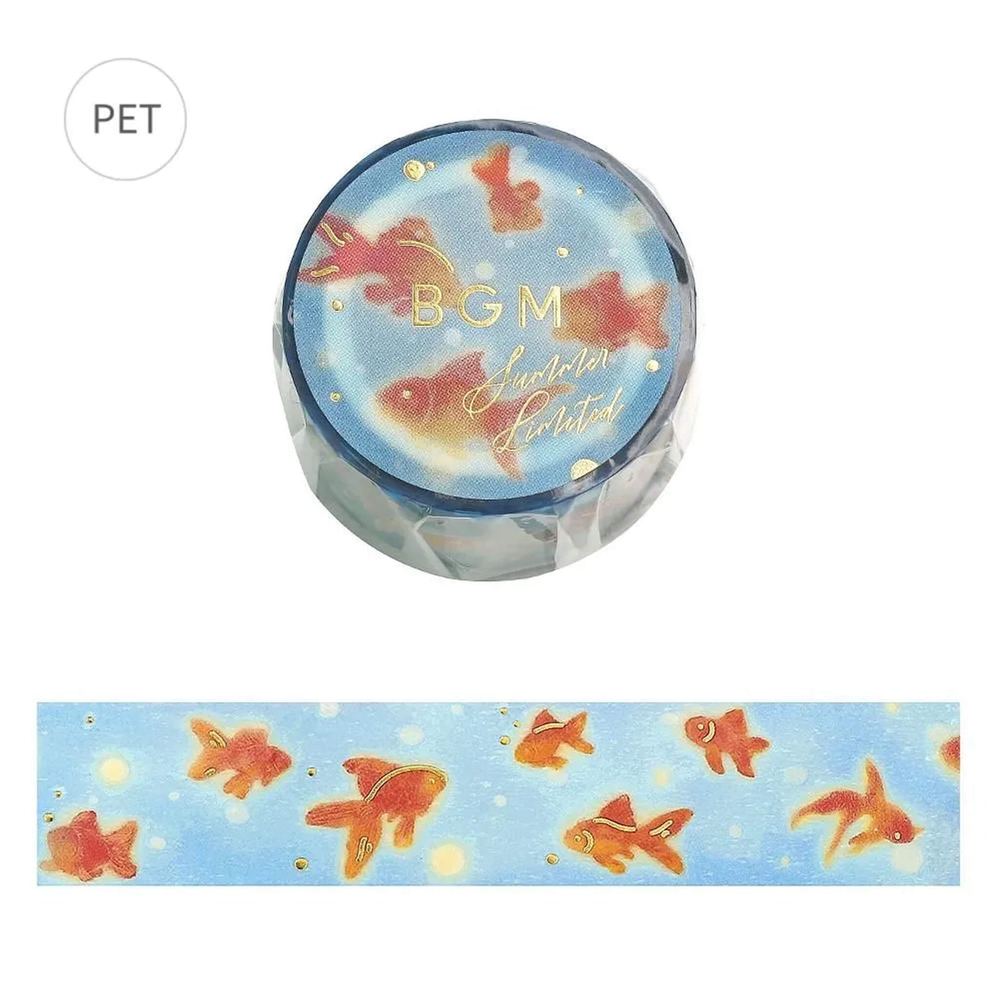 BGM Foil Clear Tape 2026 Summer Limited - Goldfish Ripples - PET Film Tapes