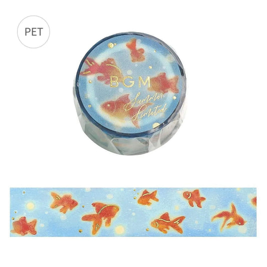BGM Foil Clear Tape 2026 Summer Limited - Goldfish Ripples - PET Film Tapes