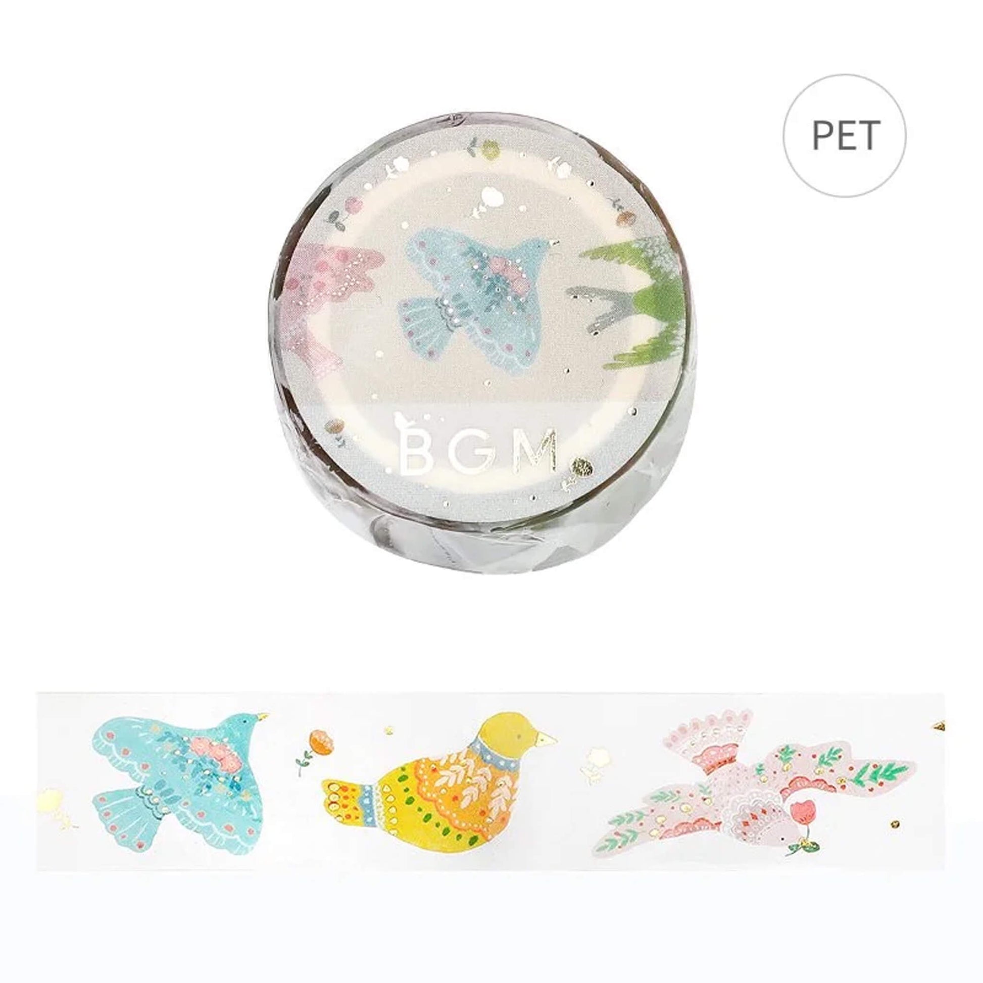 BGM Foil Clear Tape - Embroidery Bird - PET Film Tapes