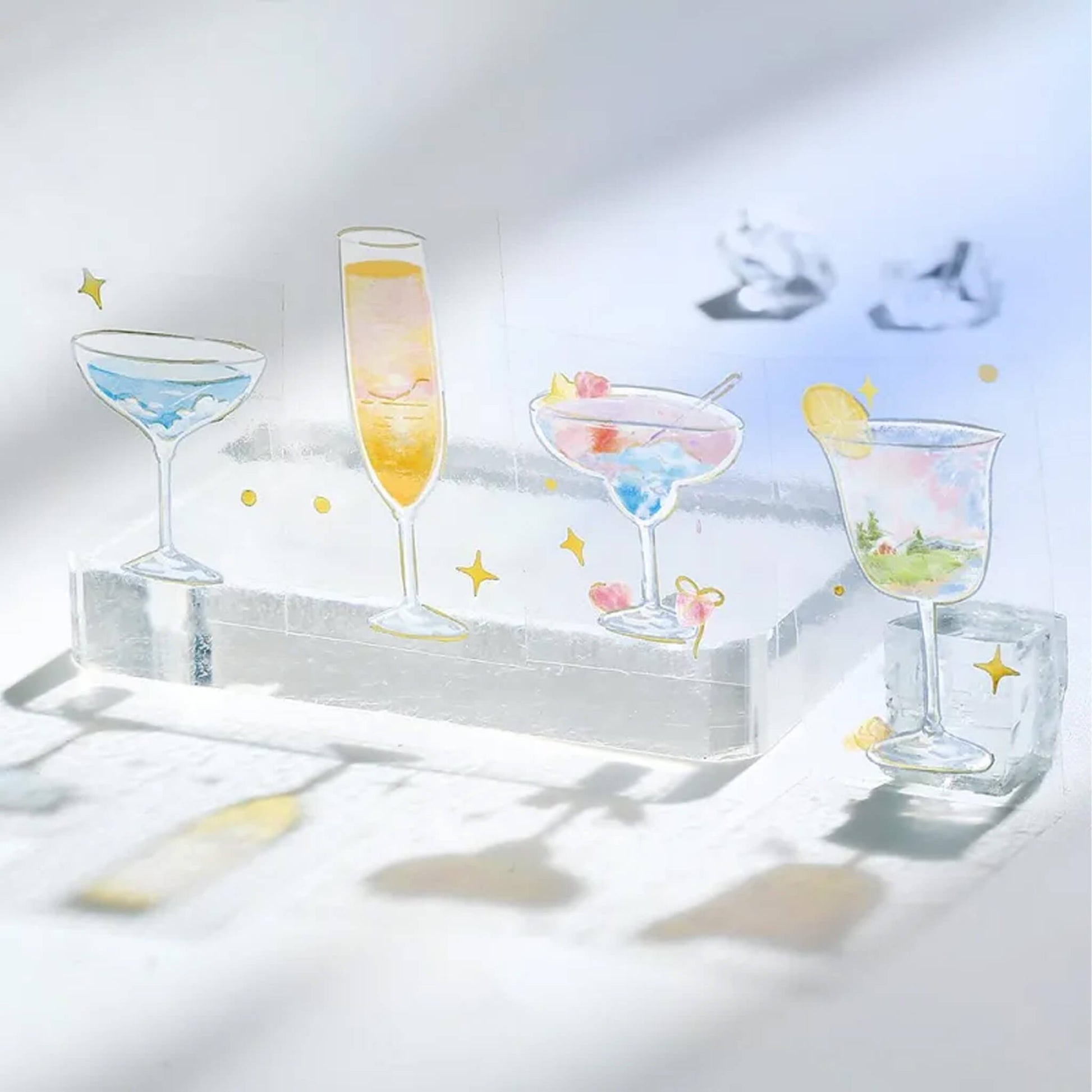 BGM Foil Clear Tape - Sky Cocktails - PET Film Tapes