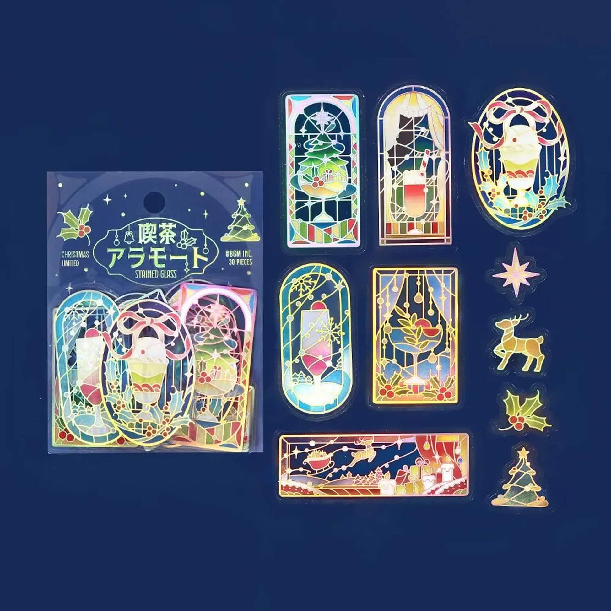 BGM Foil Flake Sticker 2025 Christmas Limited - Café à la Mode Stained - Christmas Night - Flake Stickers