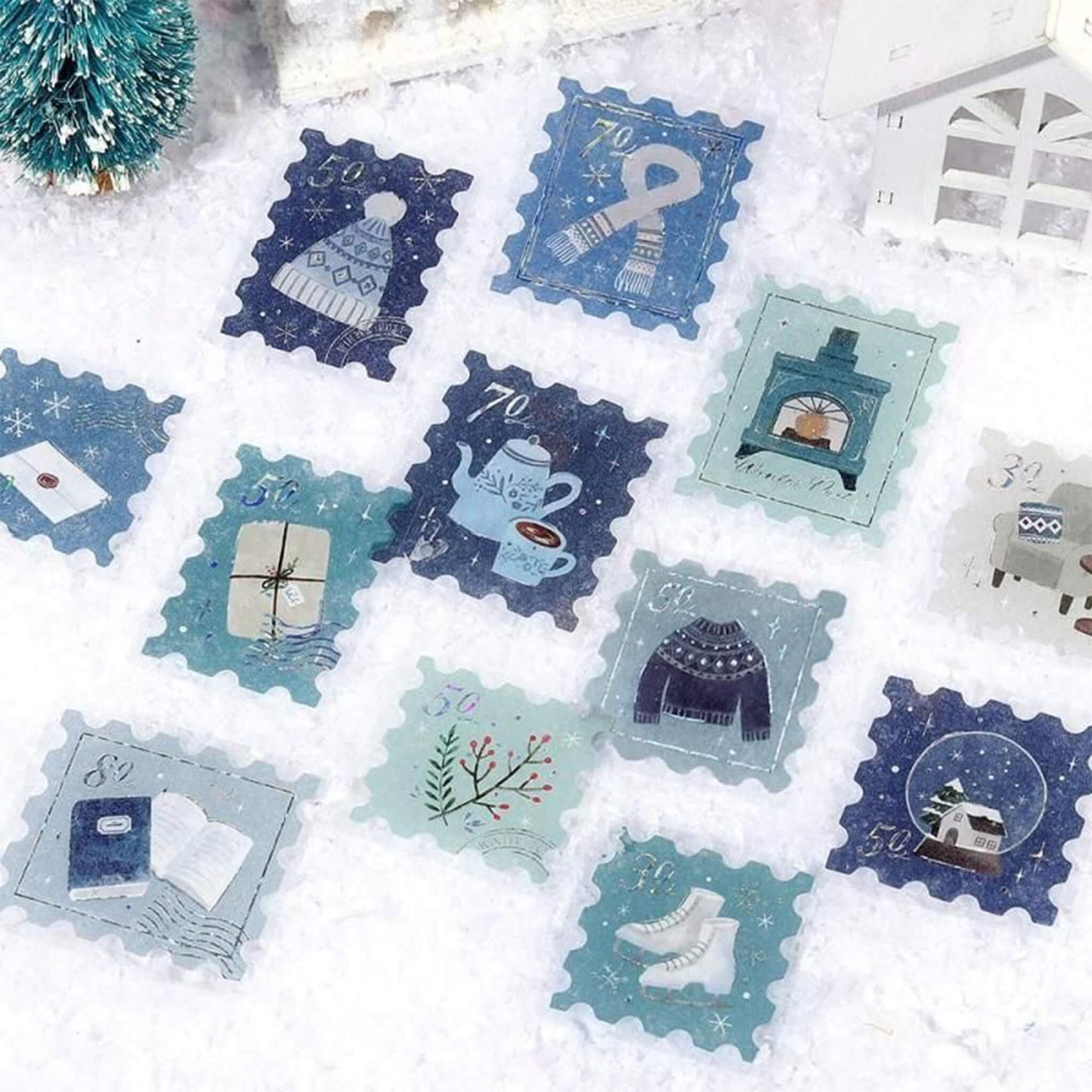 BGM Foil Flake Sticker 2025 Winter Limited - Post Office · Winter Letter - Flake Stickers