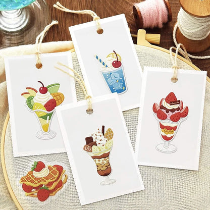 BGM Foil Flake Sticker Café à la Mode Embroidery Album - Green - Flake Stickers