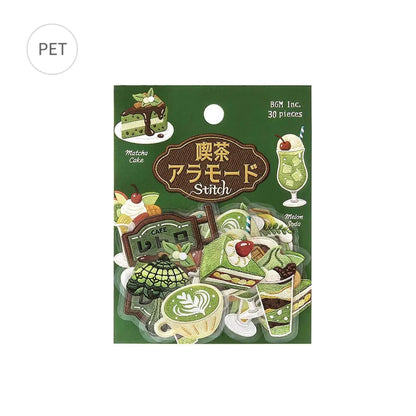BGM Foil Flake Sticker Café à la Mode Embroidery Album - Green - Flake Stickers