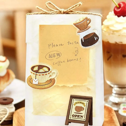 BGM Foil Flake Sticker Café à la Mode Embroidery Album - Yellow - Flake Stickers