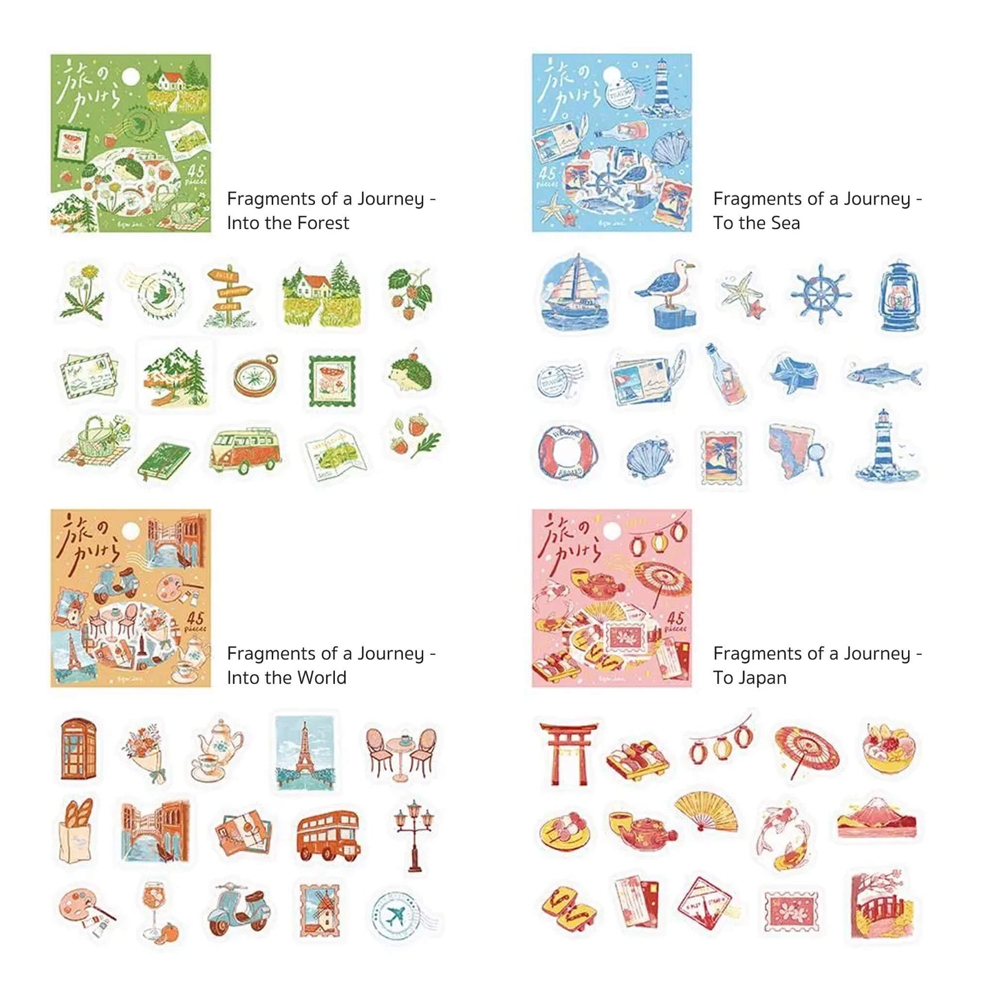BGM Foil Flake Sticker Fragments of a Journey - To Japan - Flake Stickers