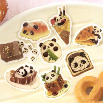 BGM Foil Flake Sticker Fuwa Fuwa Animals Vol.2 - Panda Bread - Flake Stickers