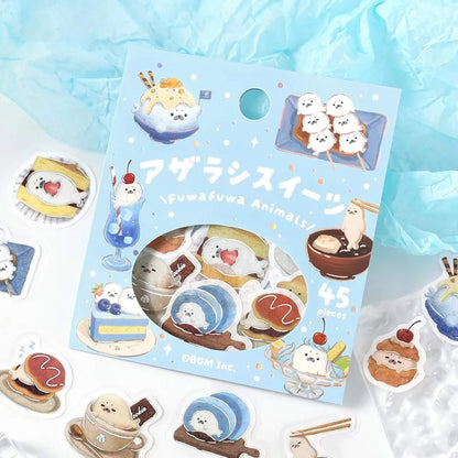 BGM Foil Flake Sticker Fuwa Fuwa Animals Vol.2 - Seal Sweets - Flake Stickers
