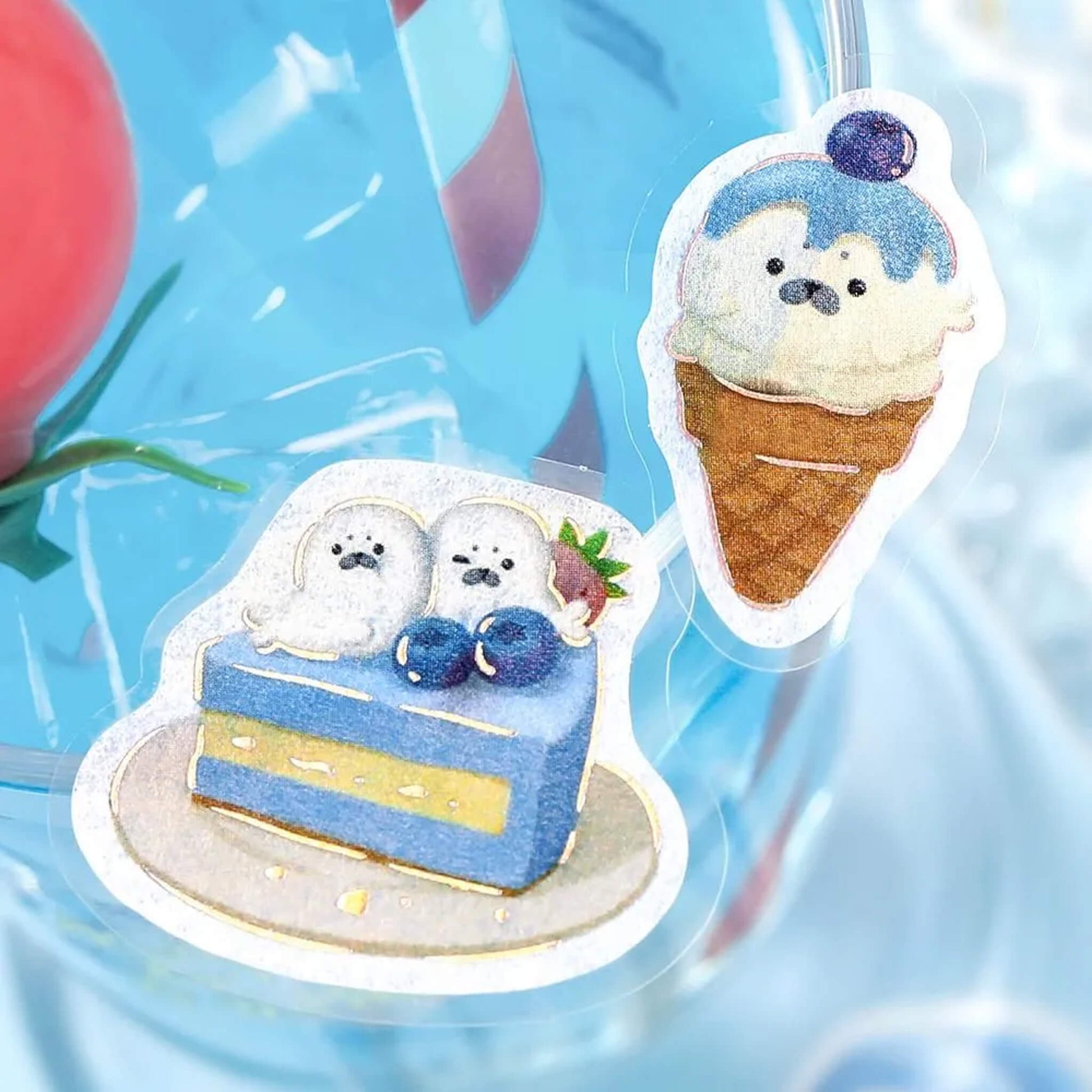 BGM Foil Flake Sticker Fuwa Fuwa Animals Vol.2 - Seal Sweets - Flake Stickers