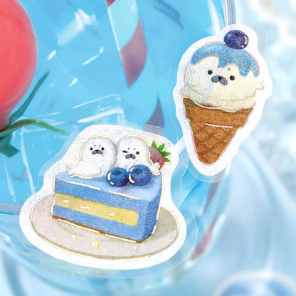 BGM Foil Flake Sticker Fuwa Fuwa Animals Vol.2 - Seal Sweets - Flake Stickers
