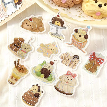 BGM Foil Flake Sticker Fuwa Fuwa Animals Vol.2 - Whipped Cream Dog - Flake Stickers