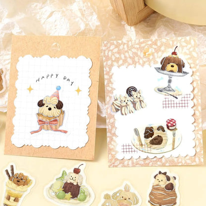 BGM Foil Flake Sticker Fuwa Fuwa Animals Vol.2 - Whipped Cream Dog - Flake Stickers