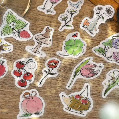 BGM Foil Flake Sticker Mini Animals - Botanical - Flake Stickers