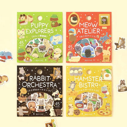 BGM Foil Flake Sticker Narikiri Animal - Hamster Bistro - Flake Stickers