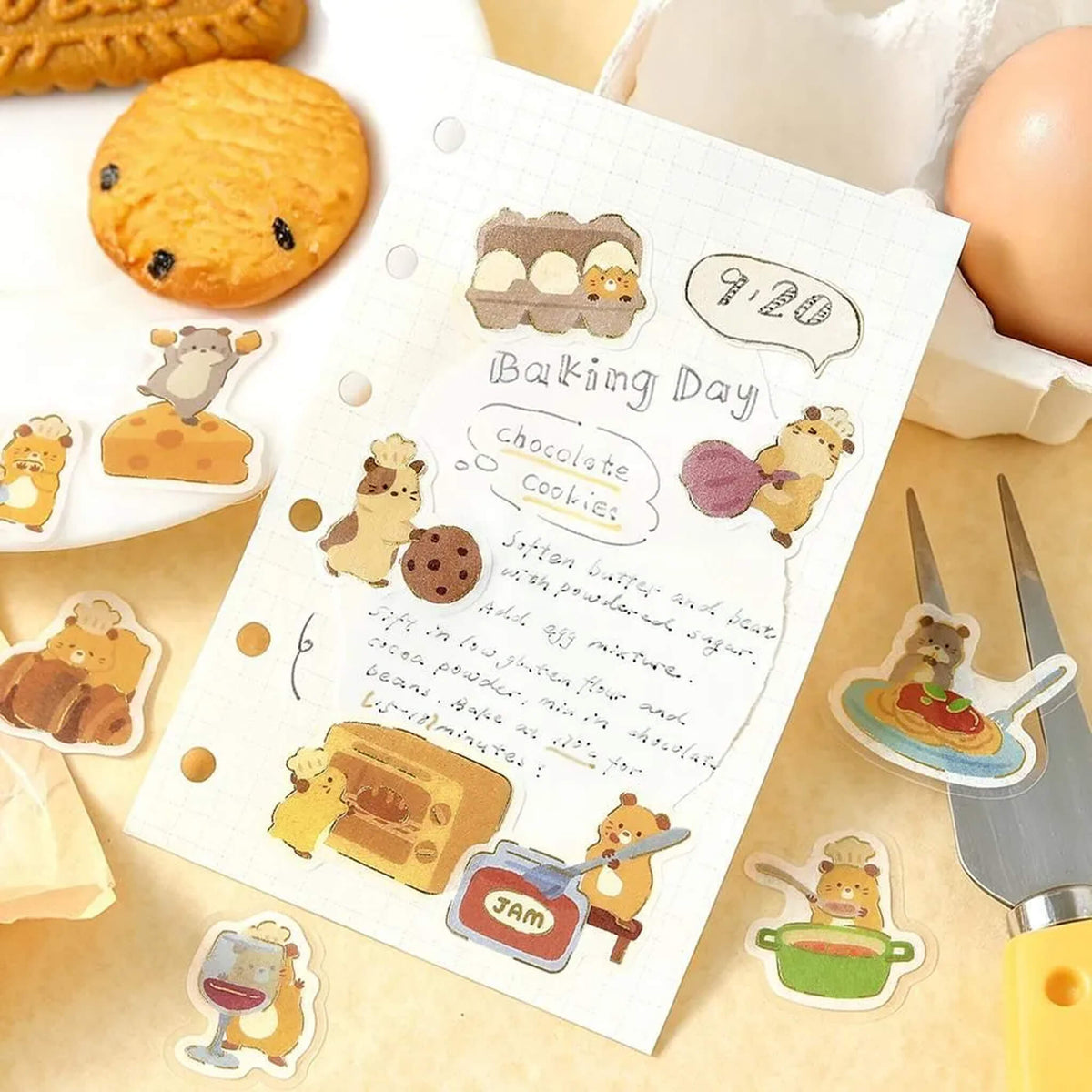 BGM Foil Flake Sticker Narikiri Animal - Hamster Bistro - Flake Stickers