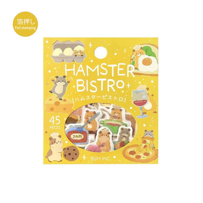 BGM Foil Flake Sticker Narikiri Animal - Hamster Bistro - Flake Stickers