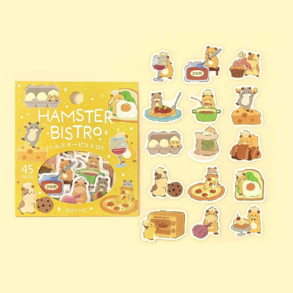 BGM Foil Flake Sticker Narikiri Animal - Hamster Bistro - Flake Stickers