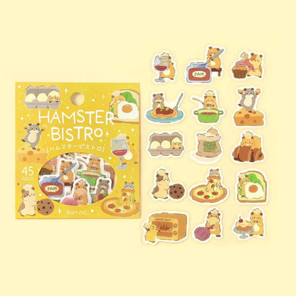BGM Foil Flake Sticker Narikiri Animal - Hamster Bistro - Flake Stickers