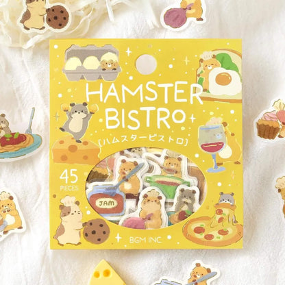 BGM Foil Flake Sticker Narikiri Animal - Hamster Bistro - Flake Stickers