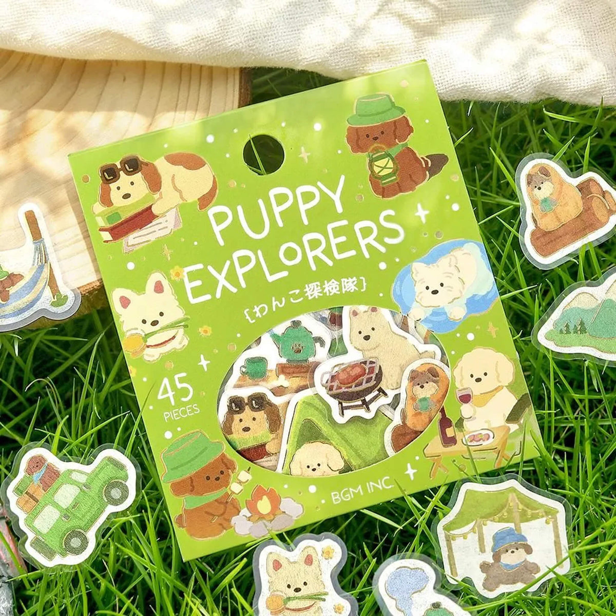 BGM Foil Flake Sticker Narikiri Animal - Puppy Explorers - Flake Stickers